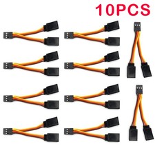 10Pcs Y Harness Splitter Cable Servo Extension Lead Wire For RC Futaba JR 7cm