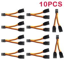 10Pcs Y Harness Splitter Cable Servo Extension Lead Wire For RC Futaba JR 7cm