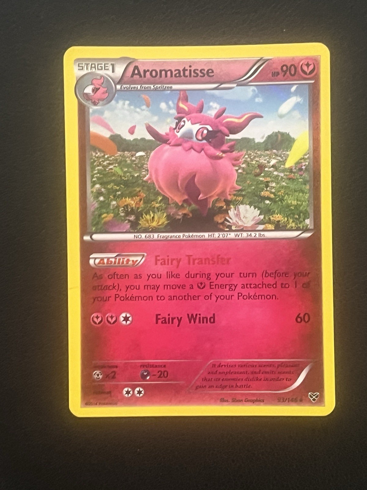 Aromatisse 93/146 Pokémon TCG XY Base Set Rare HOLO Card