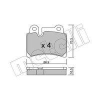 Metelli BremsbeläGe Bremsbelegsatz Hinten System Brembo FüR VW Touareg