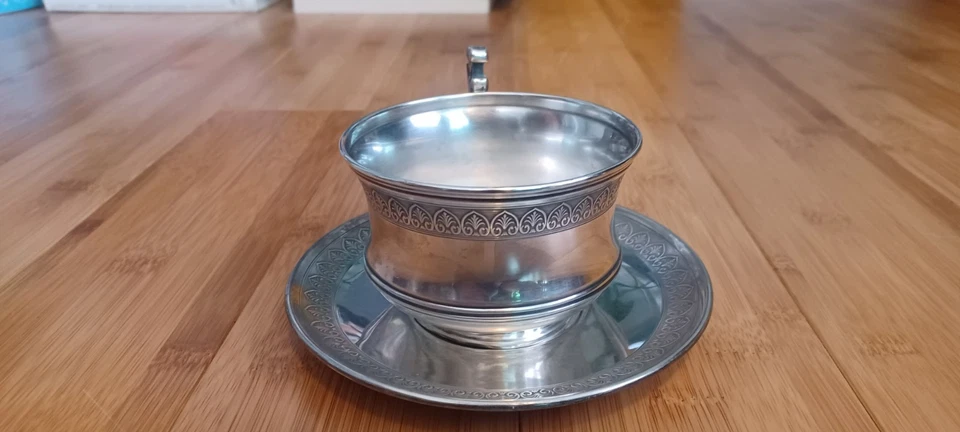 Sterling Silver. Antique French Paul Devaux Cup And Saucer - Image 4 of 4