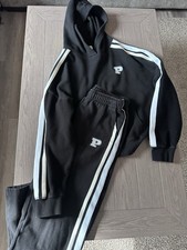 Victoria's Secret Pink Track Suit Hoodie  Pants - Black Sz Med Pants Sz Lg Top