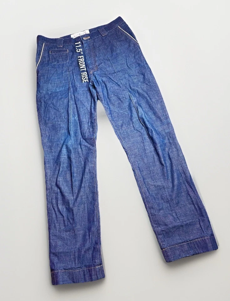 Hi Rise RAW Indigo Chambray Trouser From Japan - Image 2 of 4