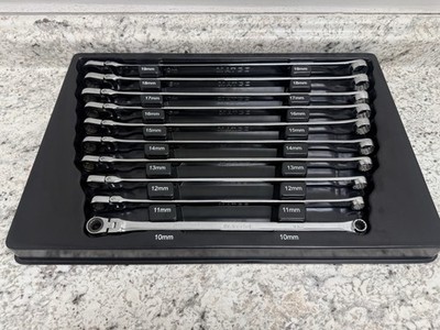 Matco Extra Long Flex Head Ratcheting Metric Wrench Set 10mm-19mm  SRFBZLM102TA