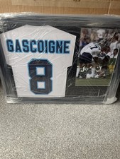 Paul Gascoigne England Football Shirt Number 8 Euro 96 Hand Signed with COA