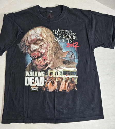 Halloween Horror Nights 2012 Universal AMC Walking Dead Adult Large Tshirt Used - Picture 1 of 7