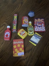 Melissa Doug Pantry Products 9 Piece Play Food Wood