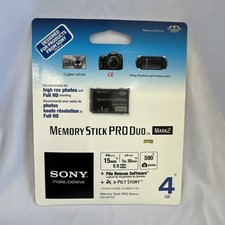 Sony Memory Stick PRO Duo 4GB - Retail - MS-MT4G NEW b1