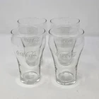 Set of 4 Vintage Clear Libbey Coca-Cola 10 Oz Glass Cup Enjoy Coke 5"