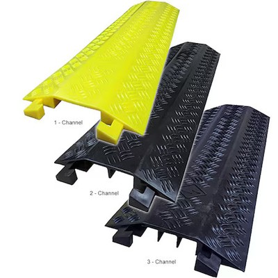 ELECTRIDUCT DO-EZ-RUNNER-SLIM-1CH-BK Cable Protector, 1-3/8 in H, 38-1/2 in L,