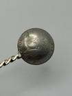 Vintage East Africa 1 Shilling Coin Souvenir Spoon Carved Wooden lion Handle — photo 3
