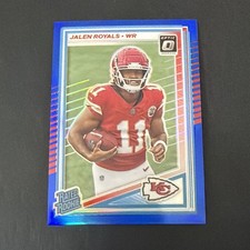 2025 Panini Donruss Optic Rated Rookie Jalen Royals #251 Blue Prizm /249 Chiefs