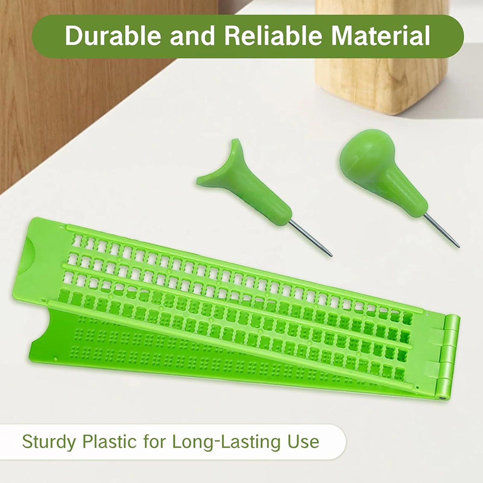 Braille Writer Kit 4 Lines 28 Cells Visual Impairment Aids Braille 