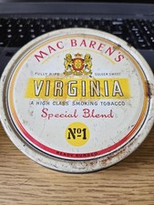 MacBarens Tin Virginia Special Blend Empty Tin Can Patina Collectible