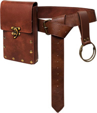 Renaissance Accessories, Ren Faire Accessories Leather Belt Pouch Waist Bag...