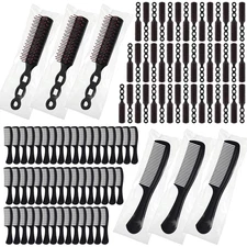 144 Pack Individually Wrapped Hair Brushes Combs Set for Homeless, Detangling Br