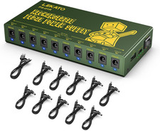 LEKATO Rechargeable Guitar Pedal Power Supply, Built-In 10000Mah Battery, Isolat