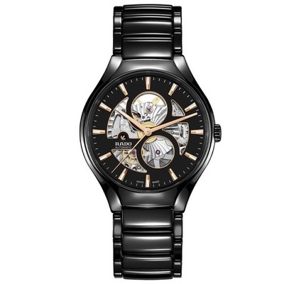 RADO True Round 40mm Black Automatic Open Heart Men's Watch R27107172