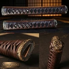 26cm + 20cm Tsuka Handle For Japanese Samurai Katana Wakizashi Maintenance DIY
