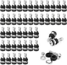 50 Pieces Metal Valve Stems Outer Mount Fits .453" & .625" Rim Holes Long 1 1/2