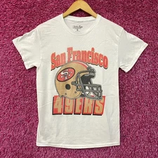 NFL Junk Food San Francisco 49rs White Helmet Logo Tee Extra Small