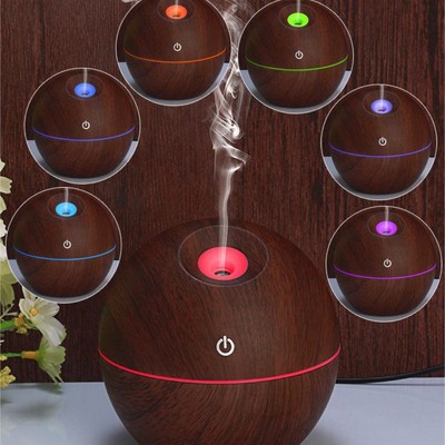 USB Aromatherapie Luftbefeuchter 130ml ?therisches ?l Diffusor mit Farbe LED L
