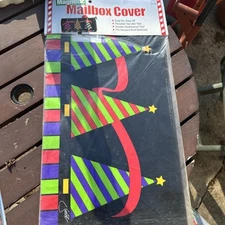 Christmas Trees Magnetic Mailbox Cover Standard Vintage