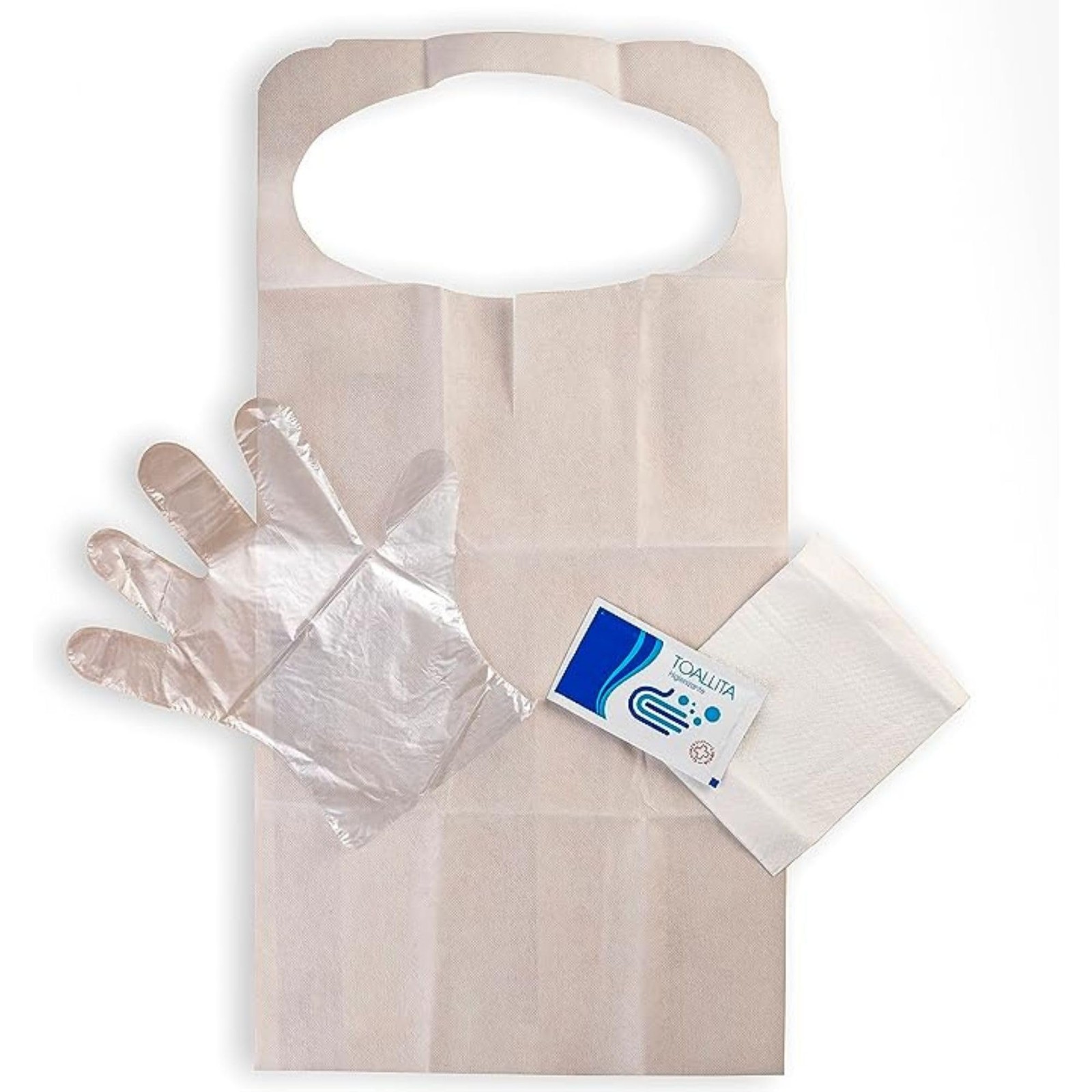 Kit Calçots anti-tache avec grand bavoir jetable étanche et serviette épaisse
