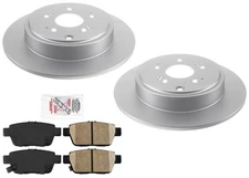 Rear GEO Coated Disc Brake Rotors Disc Brake Pads For Honda Ridgeline 2006-2014