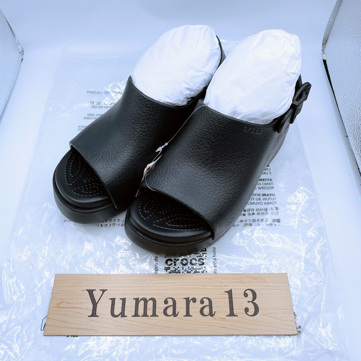 Crocs Dylan Platform Slides Black Black 213012-001 Unisex Size | eBay