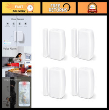 Zigbee Contact Sensor 4 Pack - Door  Window Monitor for Home Automation, Works