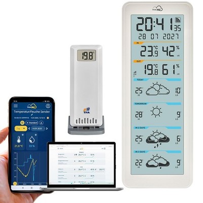 TFA.me 35.8108.02 ID-06 WLAN Funkwetterstation 4 Tage Wetterprognose wetter.com