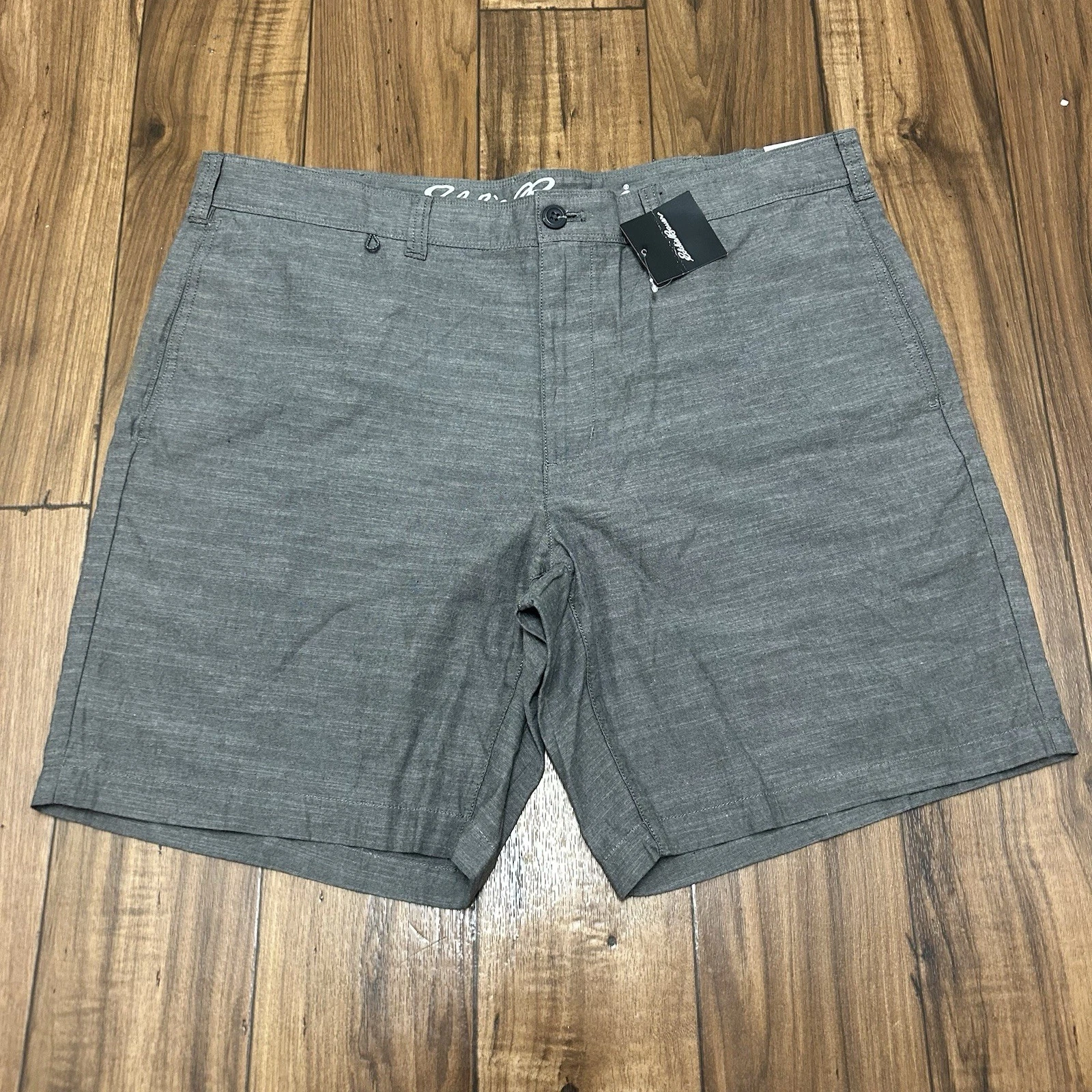 NEW Eddie Bauer Shorts Mens 38 Gray Chino Camano Casual Outdoor Preppy 8" Inseam