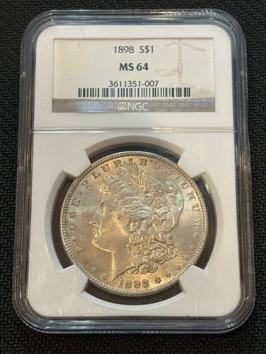 1898 P Morgan Silver Dollar NGC MS64