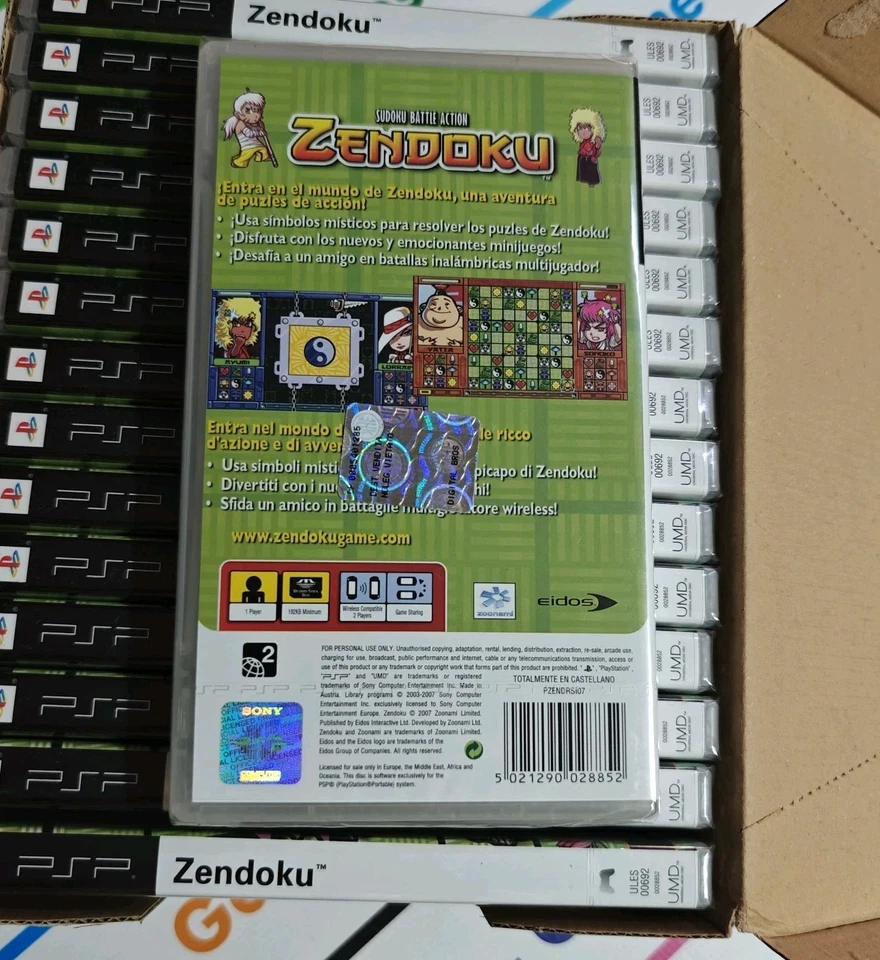 PSP BOX 15 PCS ZENDOKU PAL ESP ITA NUOVI SIGILLATI PERF NTW SEALED - Immagine 3 di 3
