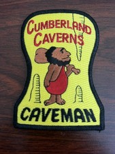 Cumberland Caverns Caveman Vintage Travel Souvenir Patch