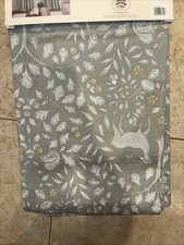 NWT LAURA ASHLEY ELDER FOREST FLORAL GREEN WINDOW PANEL PAIR 2 CURTAINS 38 96