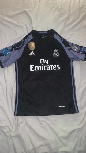 Real Madrid Adidas 2016/17 Third Kit Jersey Black And Grey 