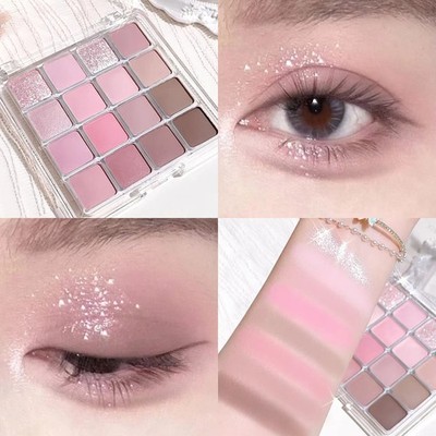 16 Color Matte Glitter Eyeshadow Palette Shimmer Diamond Nude Makeup Eye Shadow