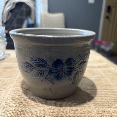 Vintage 1997 Signed David Eldreth Pottery Salt Glaze Crock