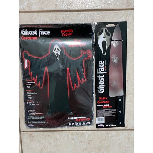 BAMBINO 25° ANNIVERSARIO SCREAM MOVIE HALLOWEEN DELUXE COSTUME E COLTELLO TAGLIA M - Foto 1 di 4
