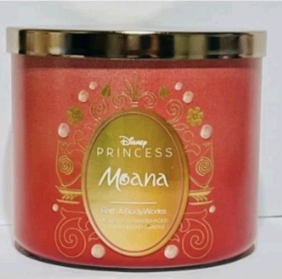 NEW Bath & Body Works DISNEY PRINCESS Limited Edition MOANA 3-Wick Candle 