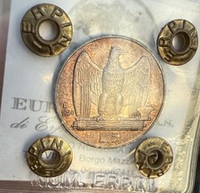 5 Lire  1930 Aquilotto Alta Conservazione qfdc Patina Iridescente Periziata