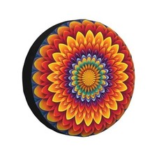 Spare Tire Cover Weatherproof Universal Wheel Protectors Wheel 15 inch Mandala