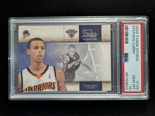 2009-10 Panini Studio STEPHEN CURRY Rookie RC Golden State Warriors #129 PSA 10