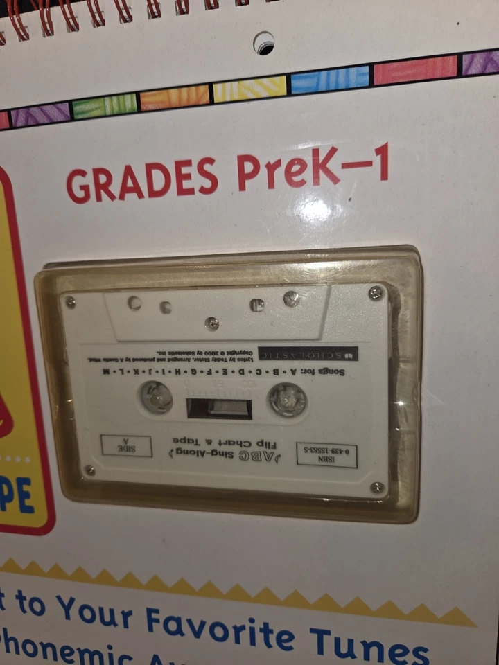 Vintage Scholastic ABC Sing-Along Flip Chart And Tape Lessons & Activities 2000 - Image 2 of 4