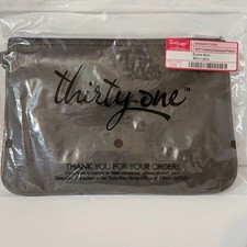 THIRTY ONE Rubie Mini New in Bag Chestnut Distressed Pebble Pouch Discontinued