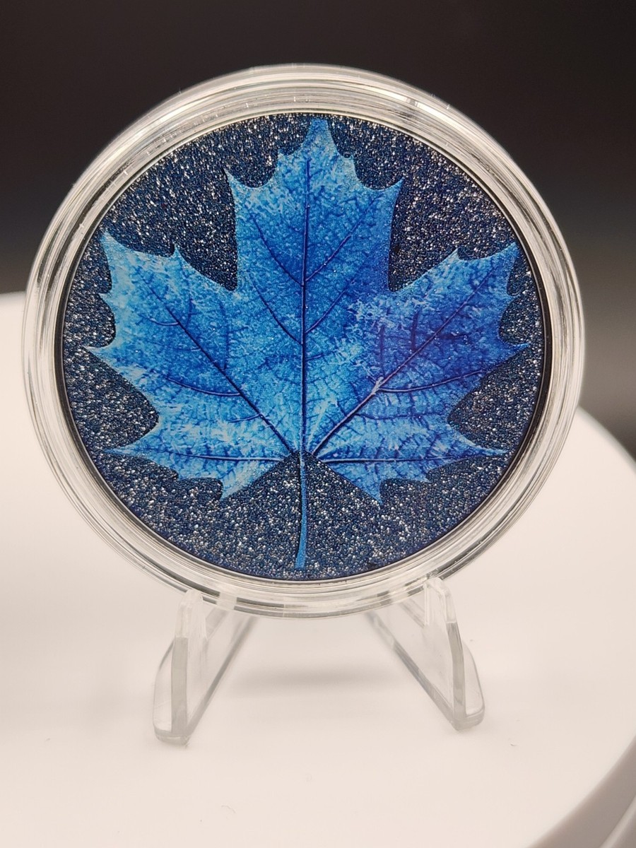 ビリヤード maple leaf ❄️Diamond Dusted Maple Leaf 1oz .999 Copper Colorized Art Round