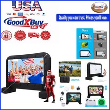 14Ft Inflatable Outdoor Movie Screen with Quiet Blower  Storage Bag, Support...