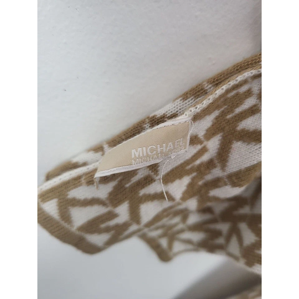 Шарф Michael Kors один размер женский коричневый белый 11Wx65L осень зима весна - Изображение 4 из 4